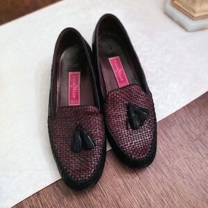 Cole Haan Black and Brown Leather Women's Loafers SZ 8